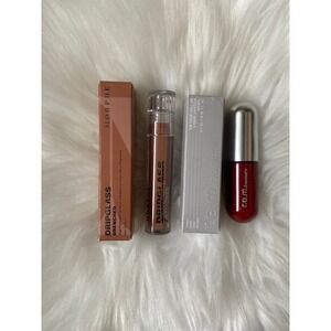 Morphe Dripglass Lip Gloss Drenched Naked Drip & REM Liquid Lipstick Meryl